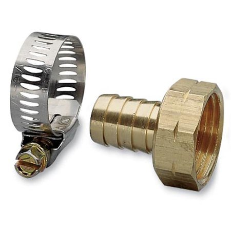 LAWNITATOR 75 in. Brass &amp; Worm Gear Clamp Female Hose Repair LA649109